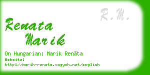renata marik business card